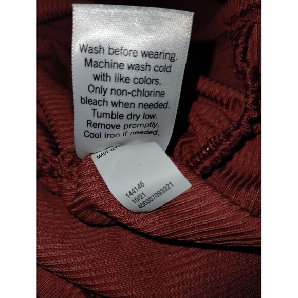 NWT Nine West Women's Mauve Rib Ruched Elbow Sleeve Top Size Small - Picture 8 of 8
